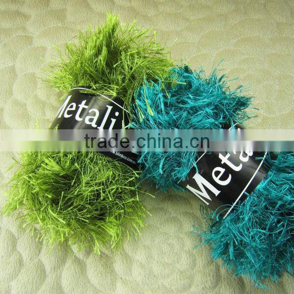 twisted feather fancy yarn for hand knitting