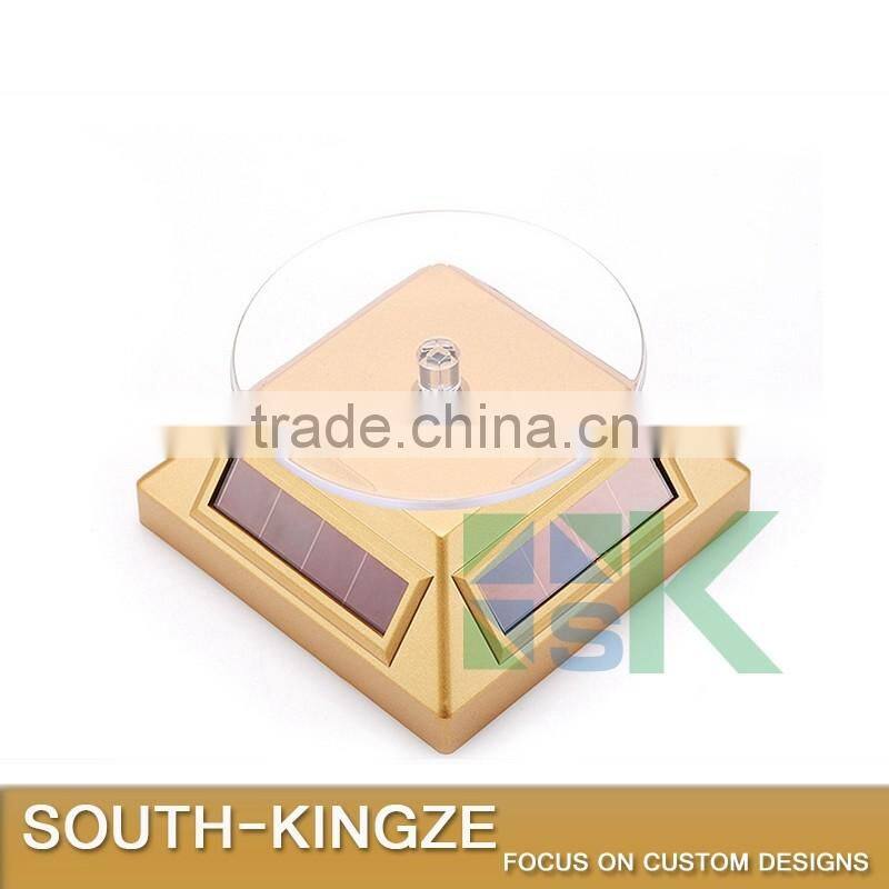 Skid Proof Acrylic Plate Rotating Black,Silver,Gold Chrome Sunshine Power Display Case