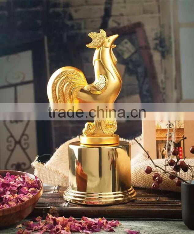 2017 New Design High Quanlity Gold Rooster Award Gold Chanticleer Trophy For Company Gift