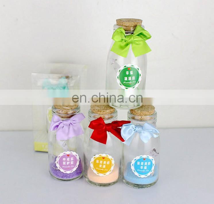 hot sale pink elastic pre tied bow for wine bottle