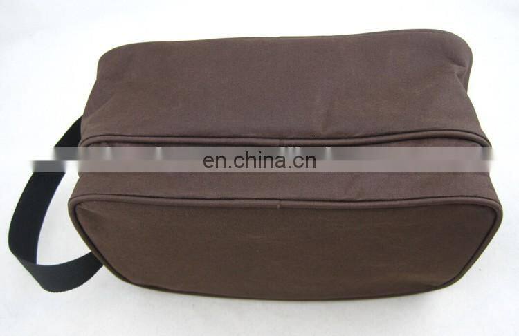 Brown Toiletry Bag Travel Wash Shower Bag Organizer Kit For Men