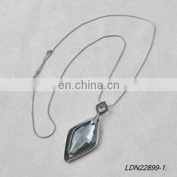 Crystal Drop Pendant Necklace