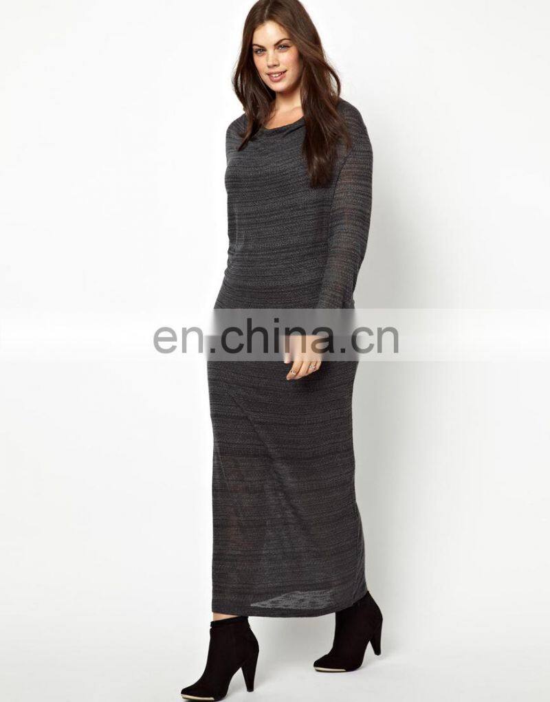 M3125 prom dress for fat women simple design hot sales casual plus size long dresses