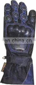 Top quality genuine cow hide leather full Motorbike protection racing gloves.Motor Cycle Gloves