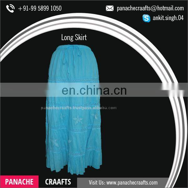 2017 Latest Design High Waist Beautiful Long Skirt