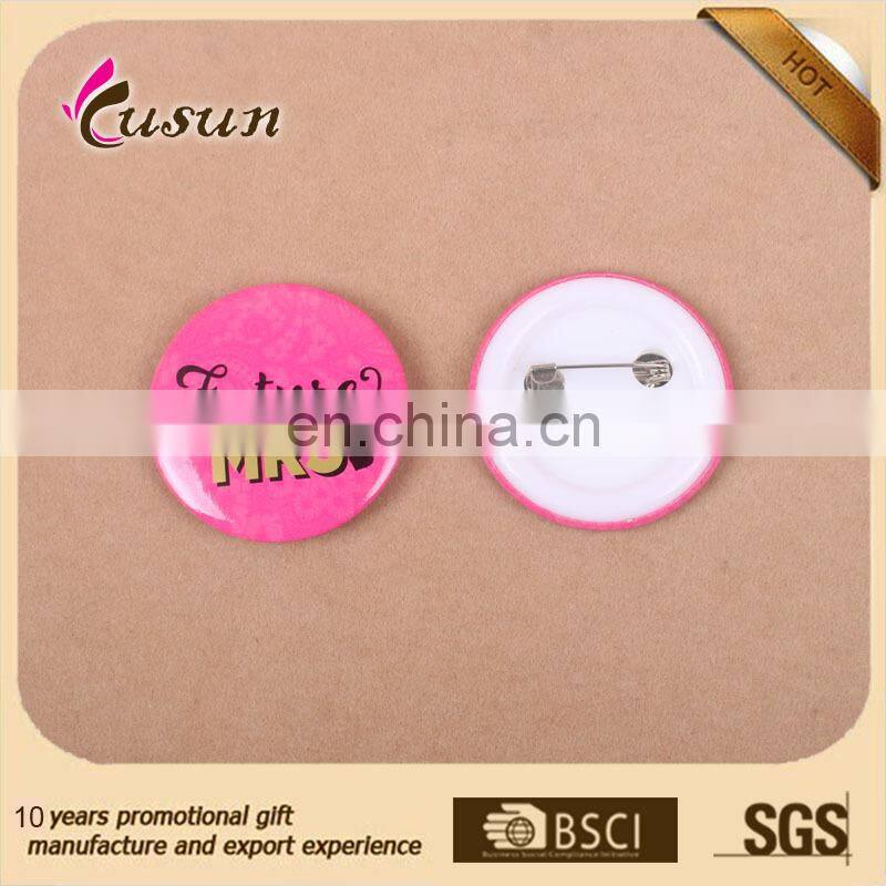 Customized Security Pin Round Metal Button Badge