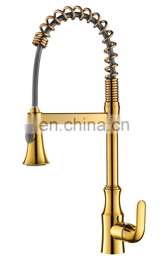 High quality china made gold plated hot cold sink water mixer tap kitchen faucet
