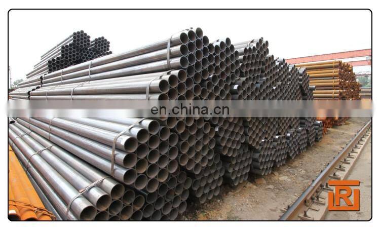 ASTM A53 schedule 40 Black ERW round carbon steel tube iron pipe price