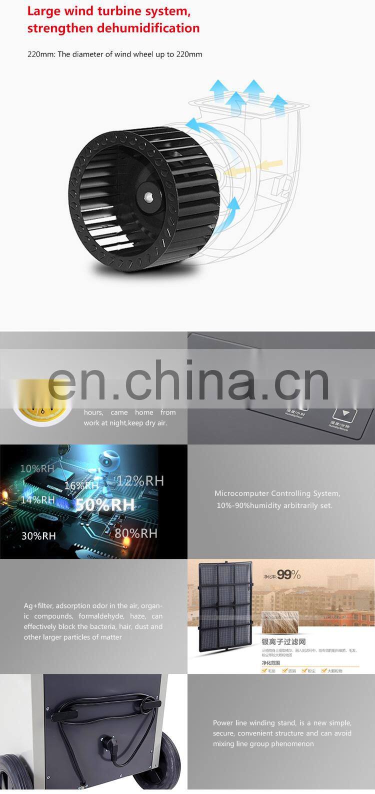 Air Drying Machine 168L Per Day dehumidifier For Industrial And Commercial Use