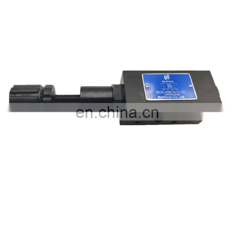 Trade assurance YUKEN Reducing Modular Valves MCS-02B-K-1-20 oil valves