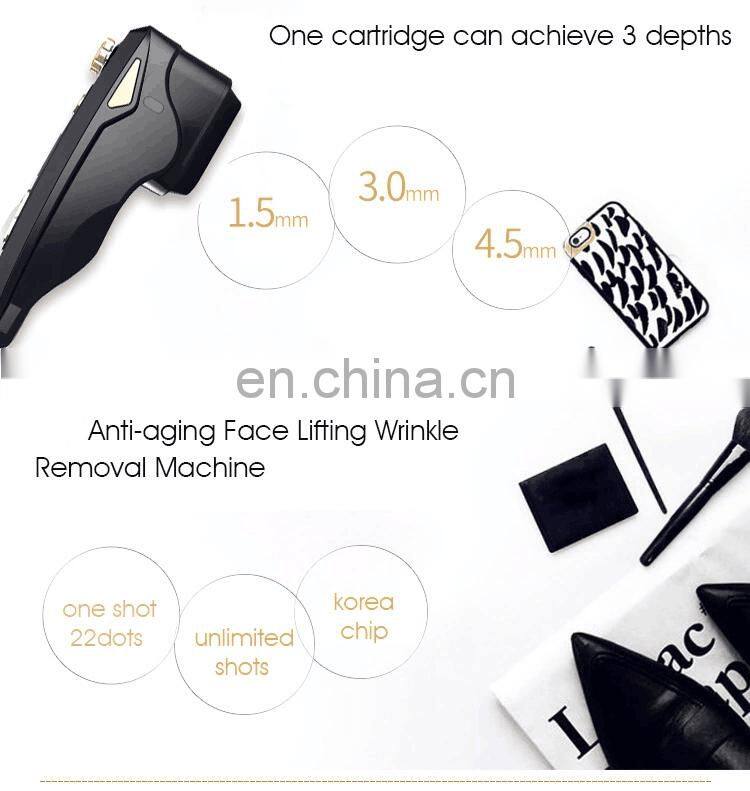 Ultrasonic rf skin tightening machine for facial wrinkle removal face lifting