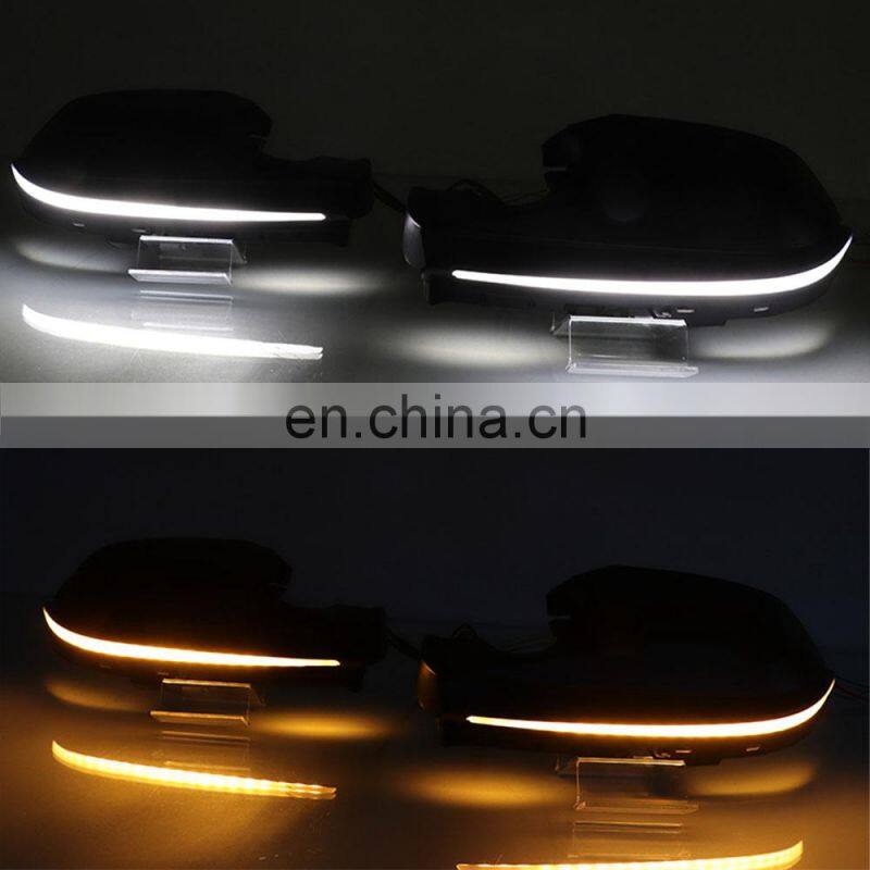 1Pair LED Mirror Cover Flowing Side Rear-View Replacement Blinker Turn Signal DRL  For Honda Civic 2016 2017 2018 2019