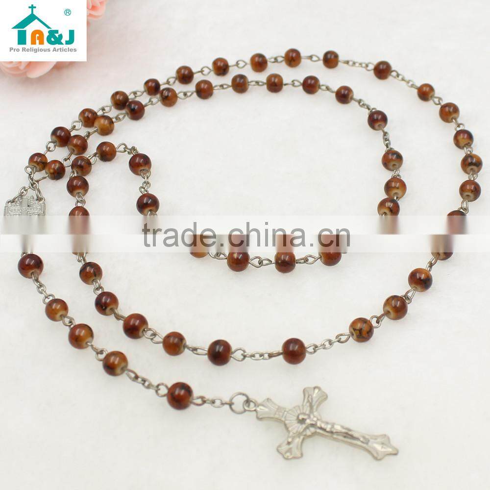 Catholic Glass beads rosary with different colors