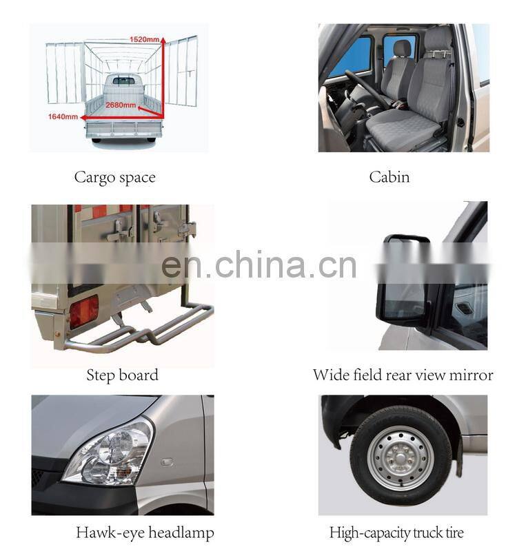 outstanding driving stability Single-cabin cargo china mini van truck