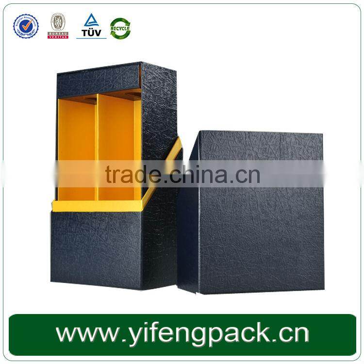 Hot Sale Leather Wine Bottle Holder Gift Box For Single Bottle With Wine Tool Set