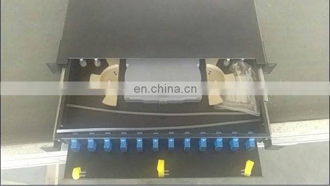 12 or 24 or 72 port fiber optic distribution box rack mount or wall mount fiber patch panel