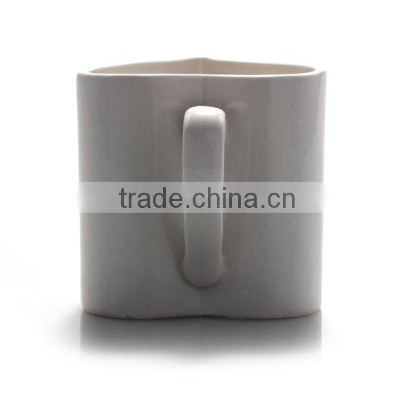 Ceramic heart shaped mug
