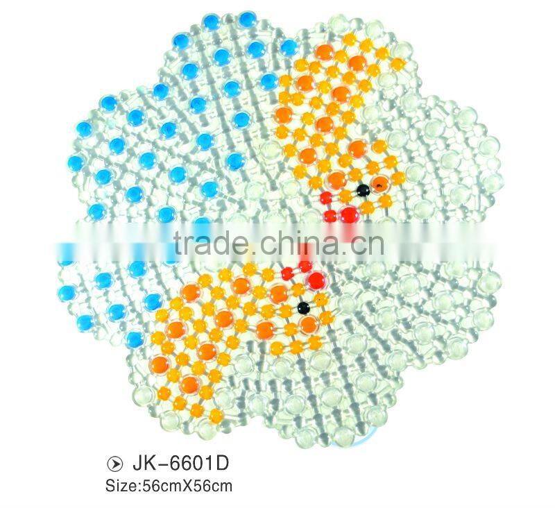 Durable stylish flower shaped bath mat