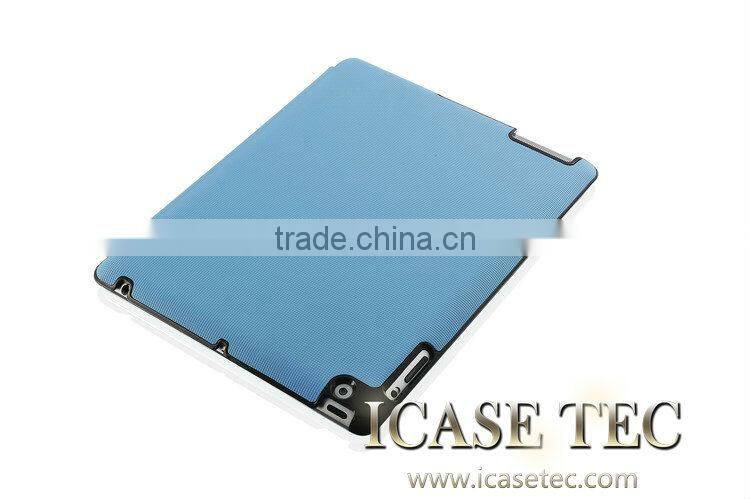 2015 Wholesale China New ultra thin pu leather stand case Durable unique design standing pu leather book case for ipad 2 3 4
