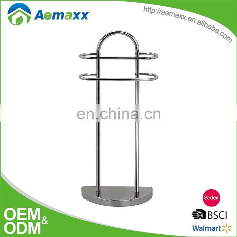 Stainless steel expandable towel rack hotel style towel rack