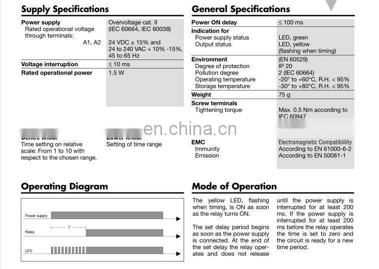 Original carlo gavazzi DAA51CM24B001 time delay relay