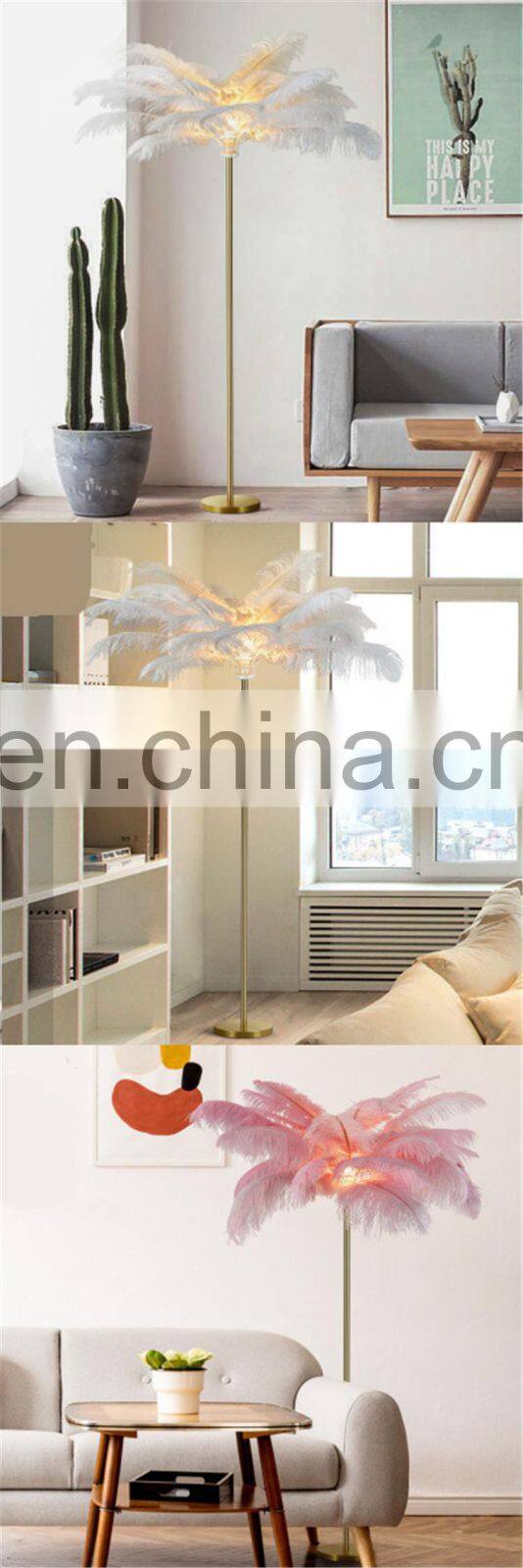 Feathers Lamp For Wedding Party Pieces Decoration Home LED Floor Lamp
