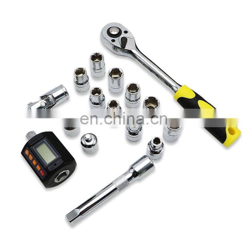 SHAHE Digital Torque Meter Mini Torque Adapter 1/2'' With Backlight Ratchet Wrench Set Car Bike Repair torque wrench set