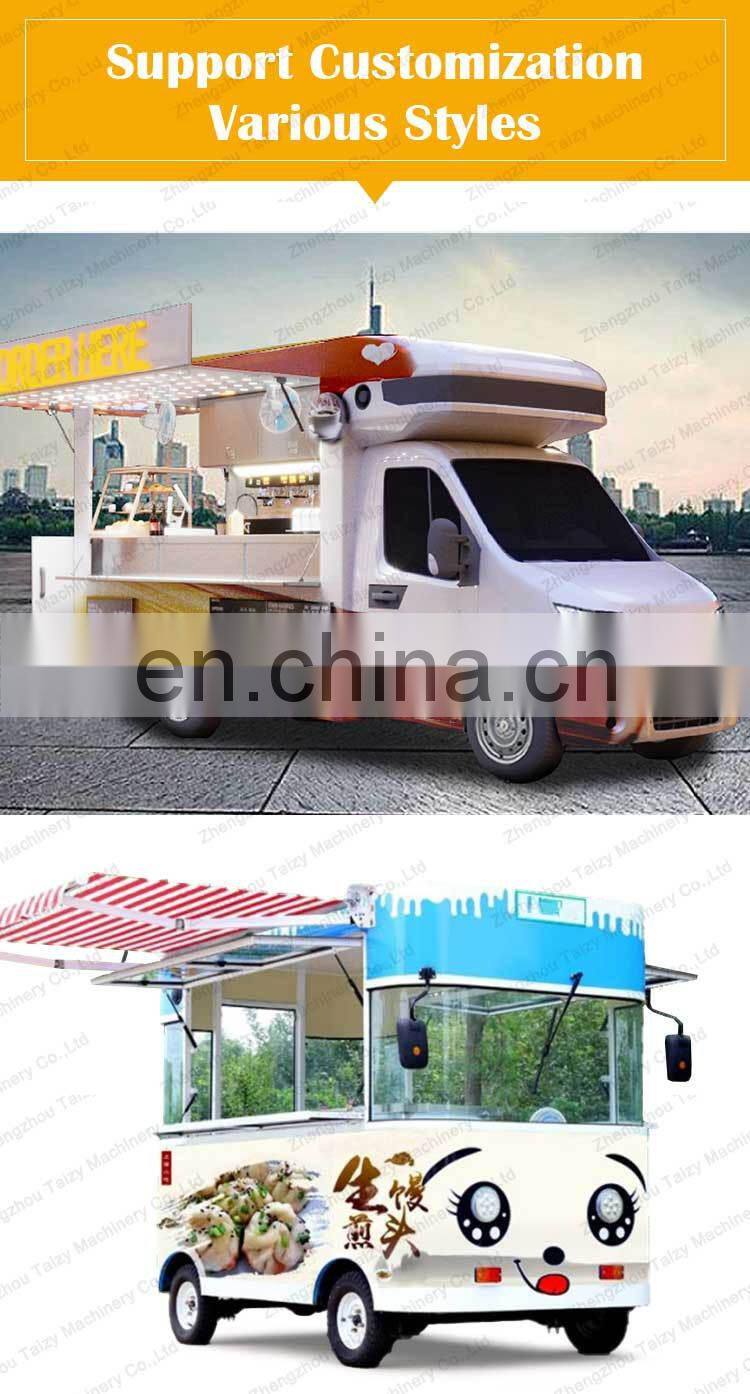 mobile deep fryer food carts Ice Cream bbq dining car fast food truck