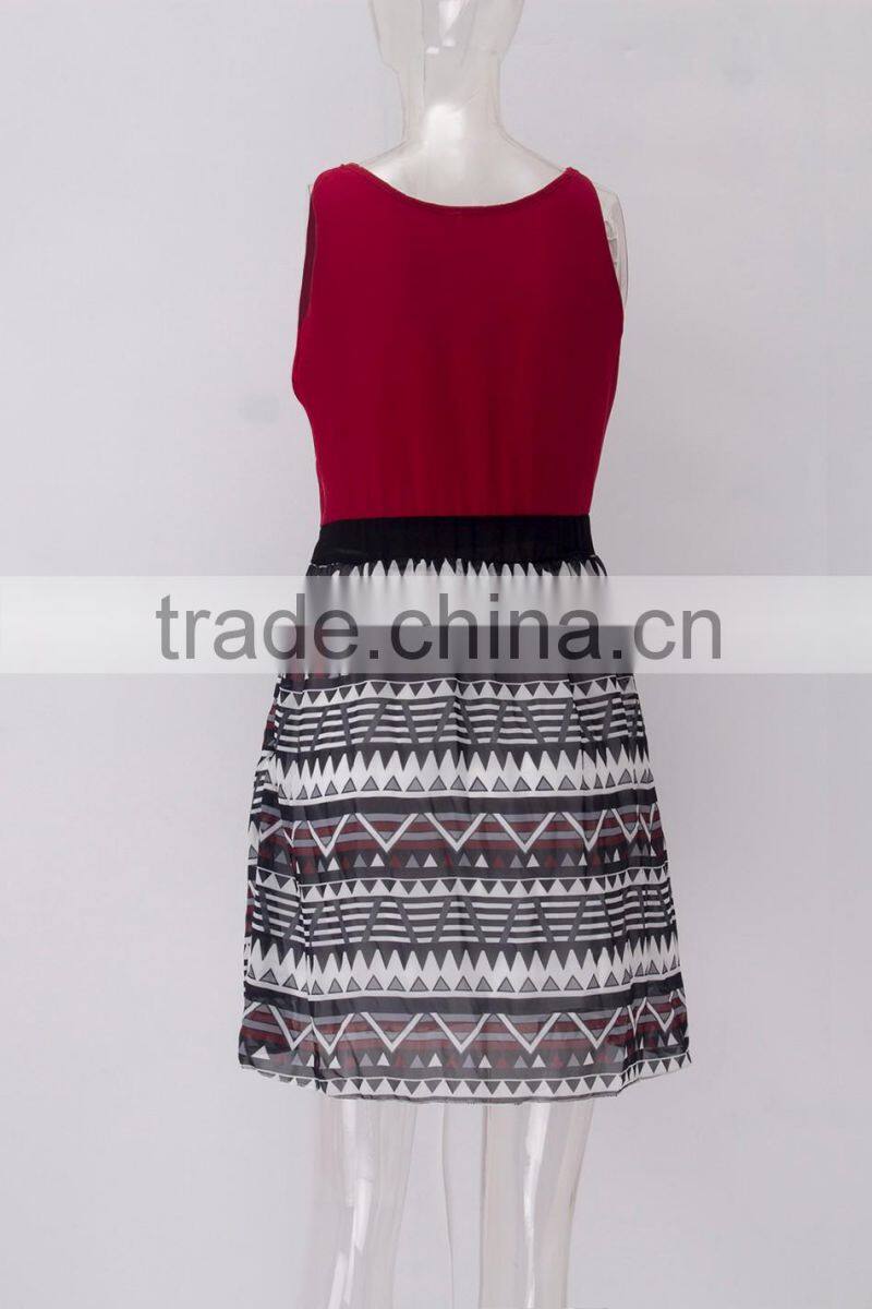 summer Casual dress Fashion dress Sleeveless lady dress