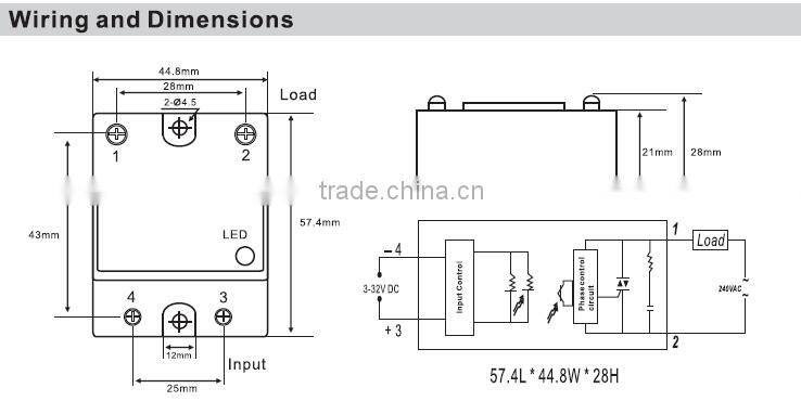MaxWell single phase solid state relay (MS-1AA4840)