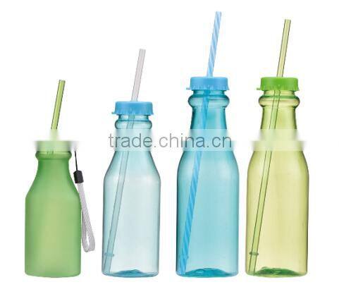 Hot selling BPA FREE colorful plastic soda water bottle water mug
