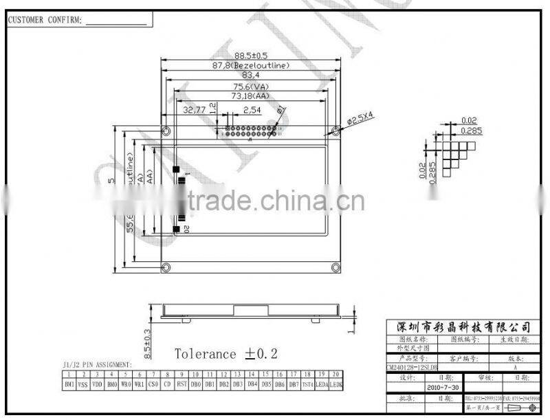 240128 stn lcd display module t6963c
