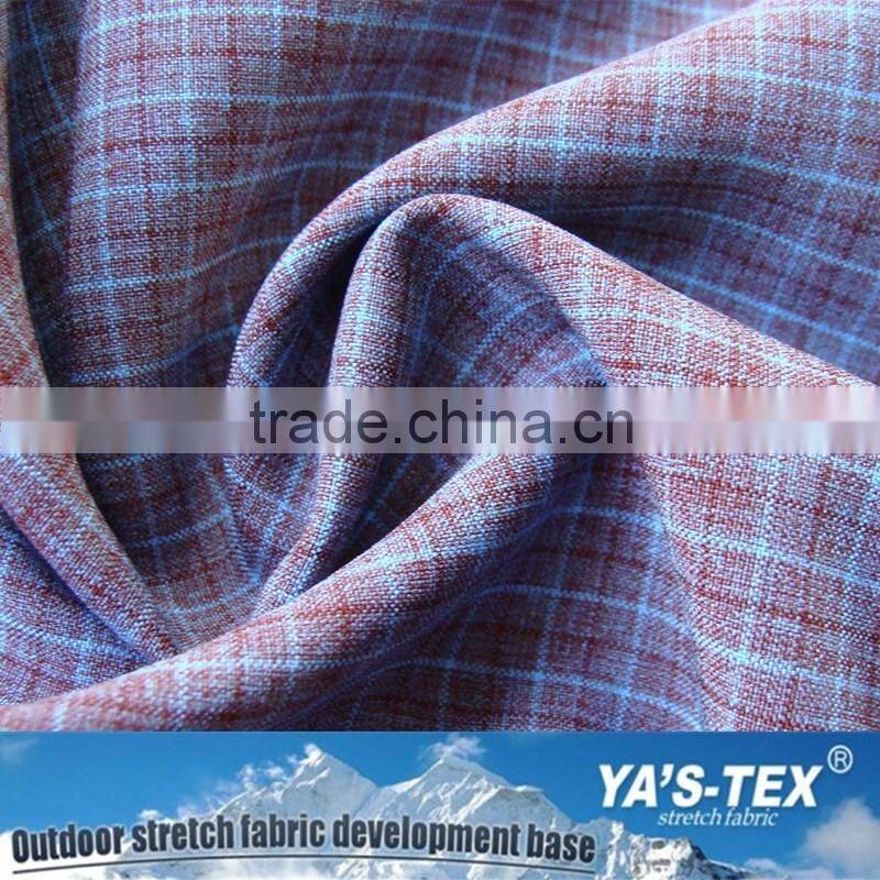 Check Design Yarn Dyed 100% Polyester Stretch Fabric