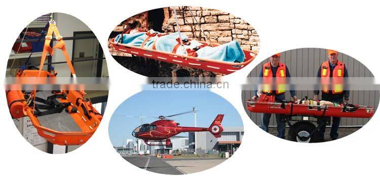 Separable medical helicopter rescue basket stretcher