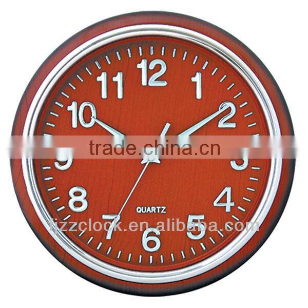Wooden Color Plastic Material Decorative Wall Clock