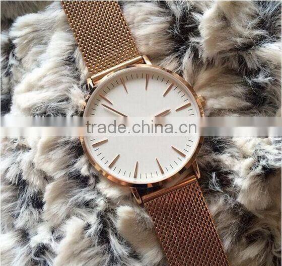 2016 New Product Fashion Vogue mesh strap Wrist Watch For Girls