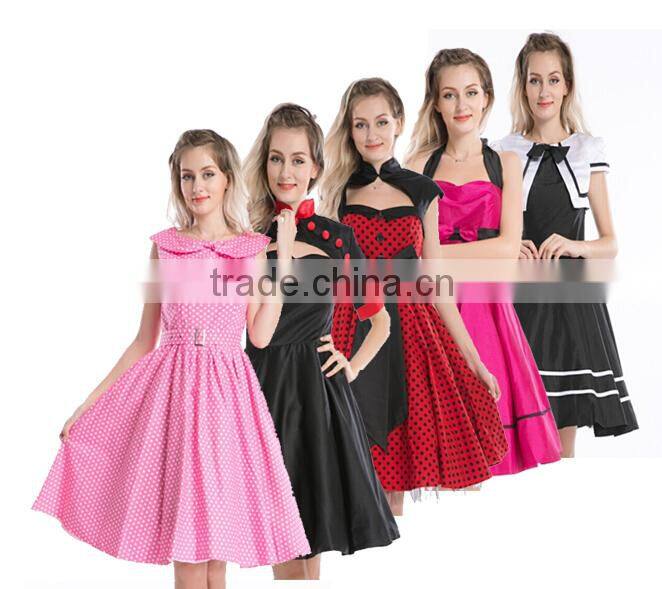 walson Women's dot Vintage Style 1950s Rockabilly Party Swing Skaters Dress party dresses