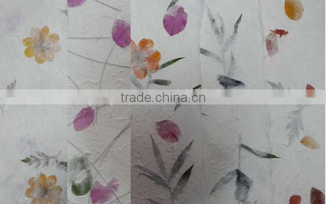 handmade paper wiht petals and leaves HPP002