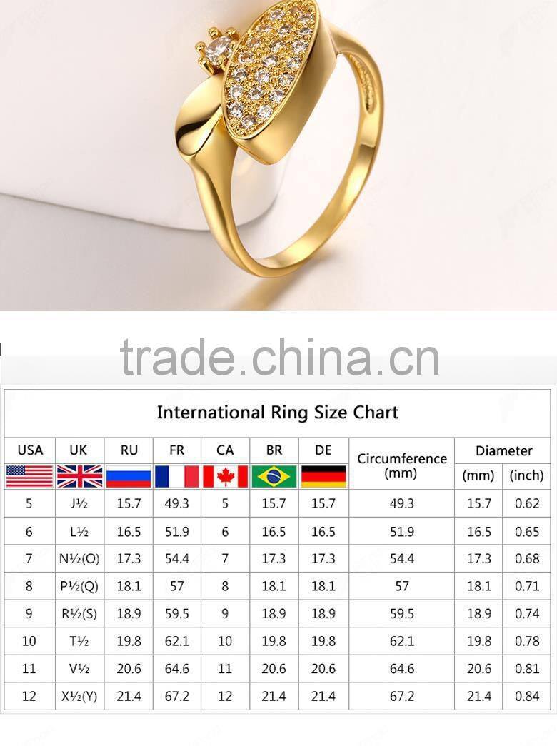 Fashion jewelry accessories 18k gold engagement wedding ring