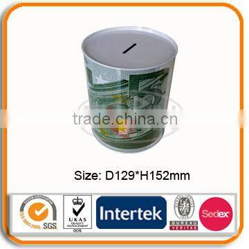 Creative painted tin money box