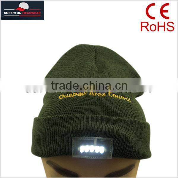 promotional popular LED cap knit cap