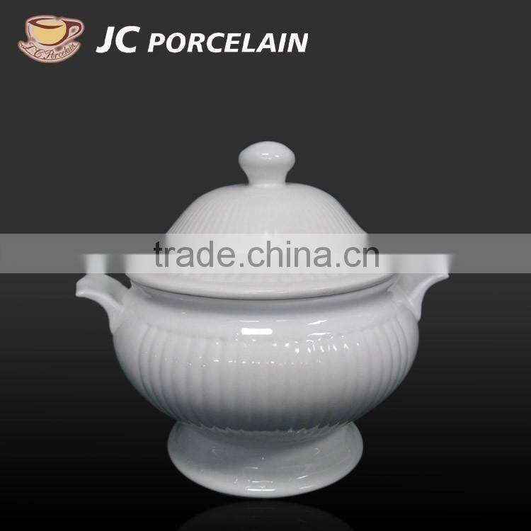 white ceramic porcelain soup tureen