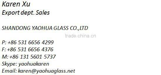 Yaohua clear float glass from china supplier with 3660*8000mm 19mm thickness
