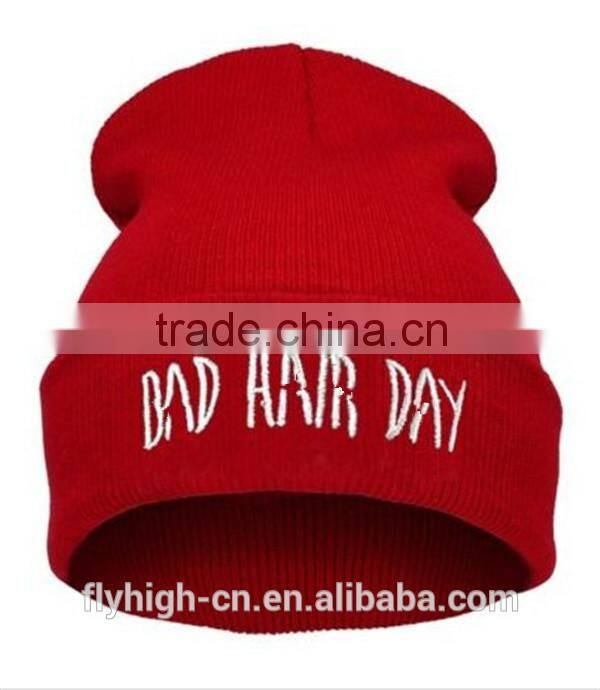 Girls Beanie Promotional Winter Embroidered Knit Hat