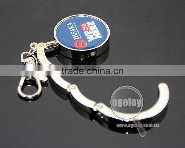Customized Printing Promotional Zinc Alloy Metal Custom Handbag Holder With Key Holder