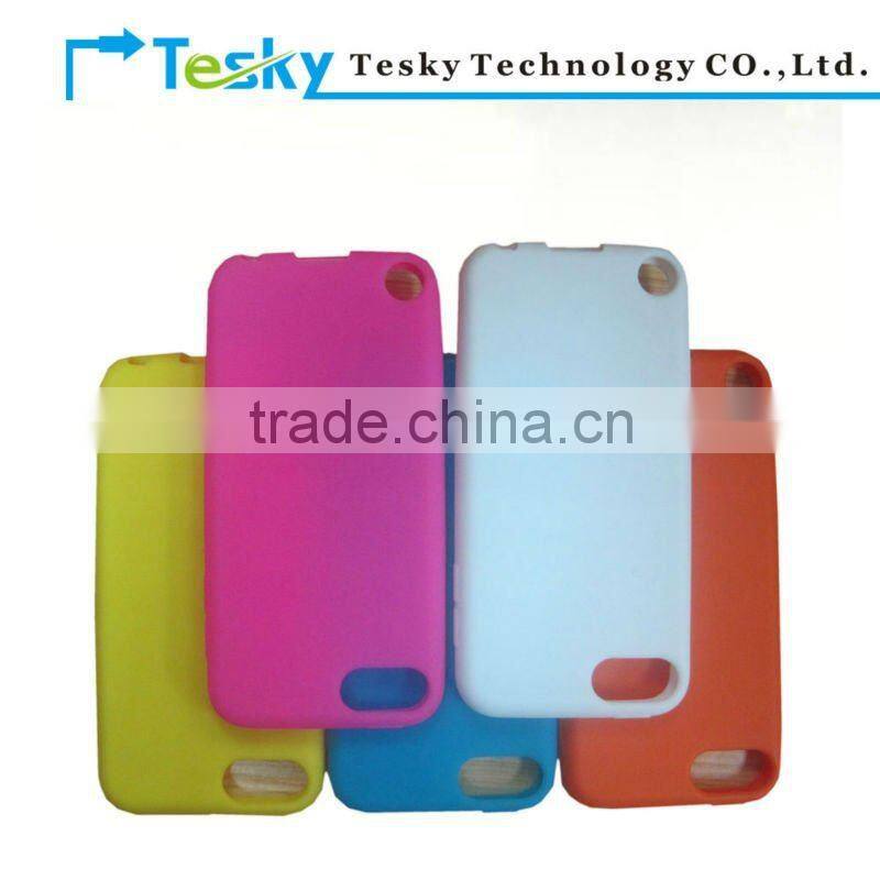colorful soft silicon rubber skin cases cover for apple ipod touch 5