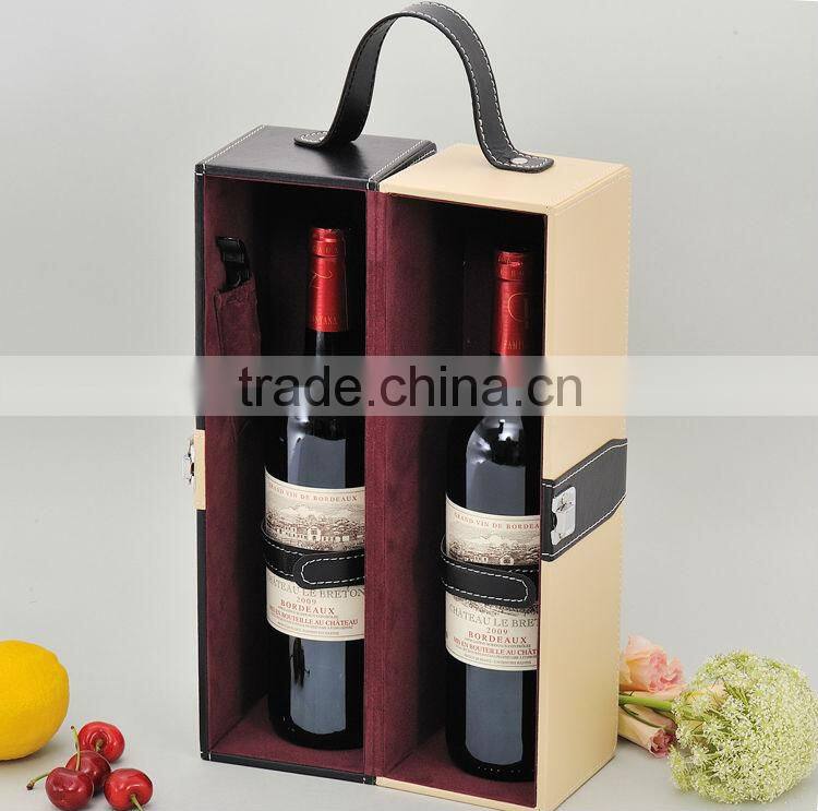 leather wine carry case