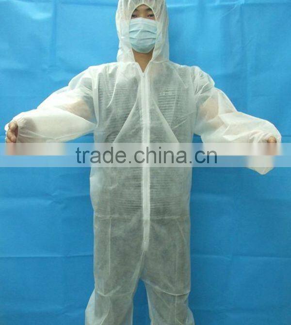 Coverall with Collar 100% spunbond polypropylene