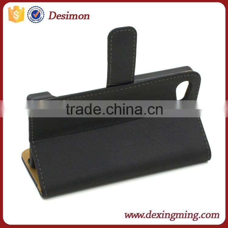 Luxury wallet stand flip case for Sony Z5 Compact colorful leather phone accessories logo cover bags custom