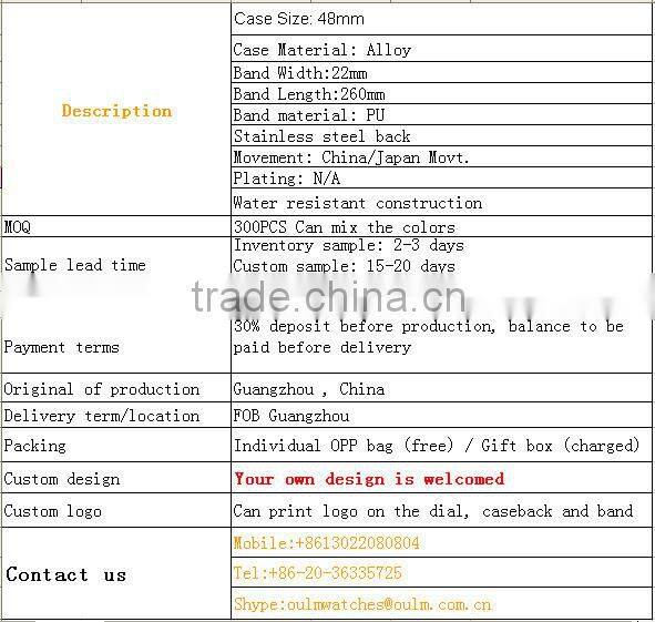 Promotion Price Good Quality Genuine Leather Watch in China OEM Factory